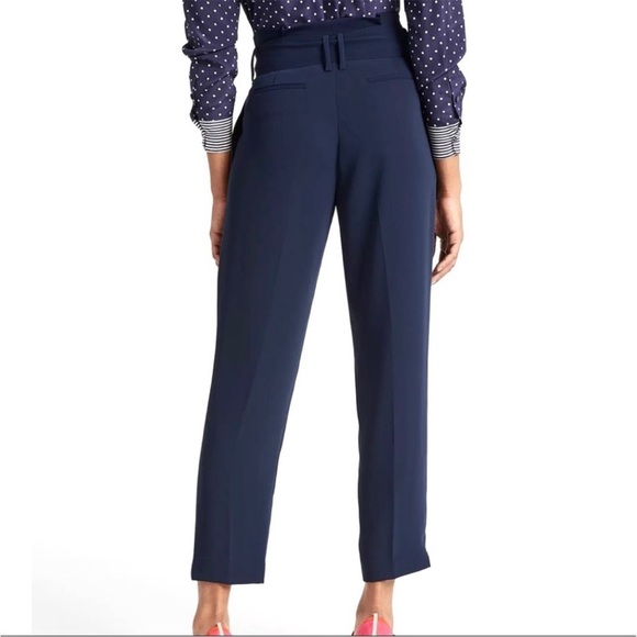 Biden Melina Paperbag Trouser Pants Navy Size 6P EUC - Picture 15 of 15